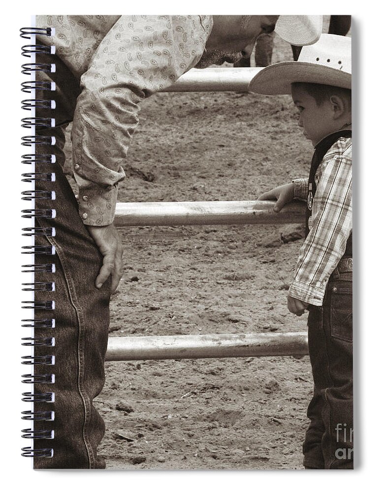 Rodeo Spiral Notebook featuring the photograph Passing On The Wisdom by September Stone