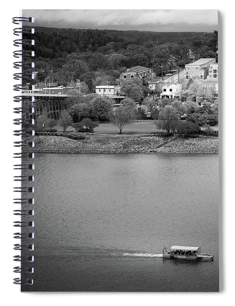 Greg Mimbs Spiral Notebook featuring the photograph Passing Storm In Chattanooga Black and White by Greg and Chrystal Mimbs