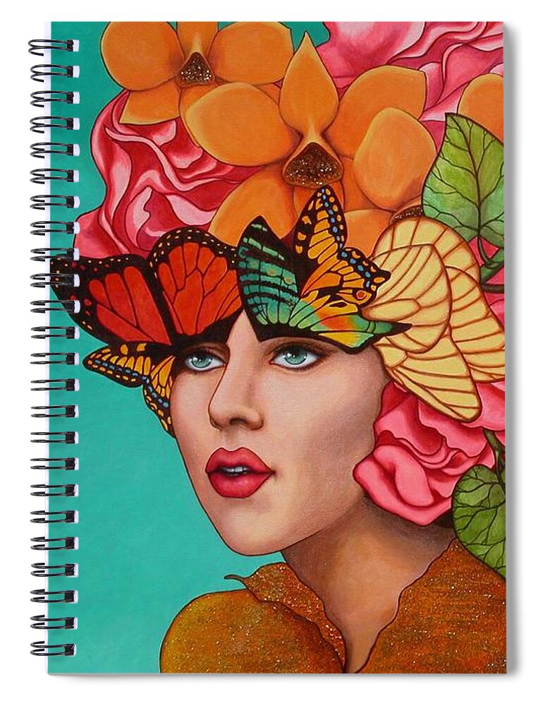 Woman Spiral Notebook featuring the painting Passionate Pursuit by Helena Rose