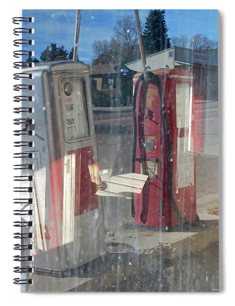 Gas Pump Spiral Notebook featuring the photograph Past Gas by Amee Cave