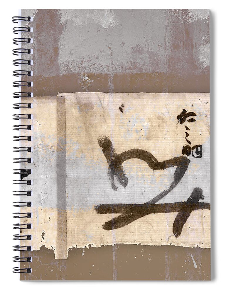 Japan Spiral Notebook featuring the photograph Pastel Colors and Calligraphy by Carol Leigh