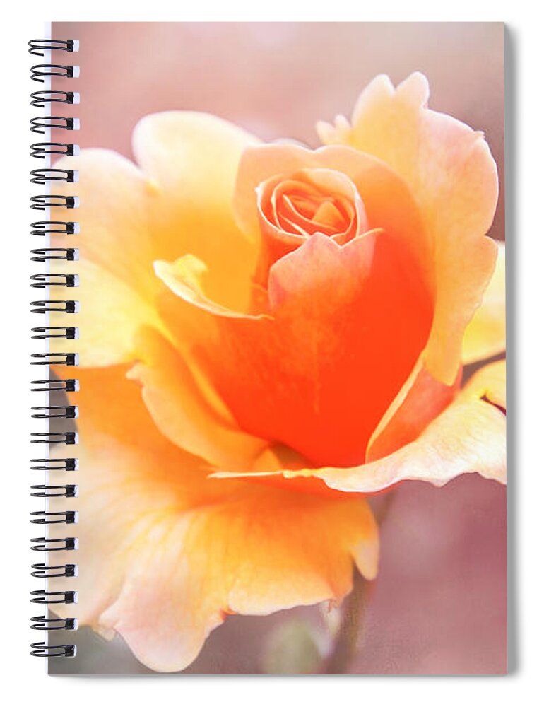 Rose Spiral Notebook featuring the digital art Pastel Rose by Terry Davis