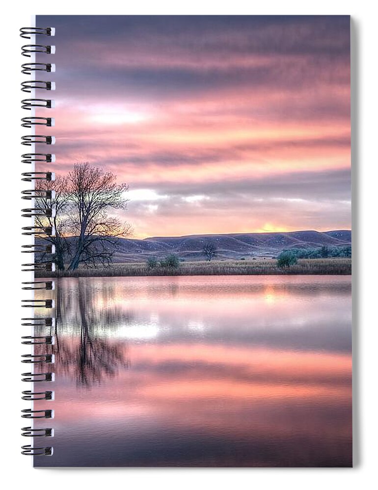Sunrise Spiral Notebook featuring the photograph Pastel Sunrise by Fiskr Larsen