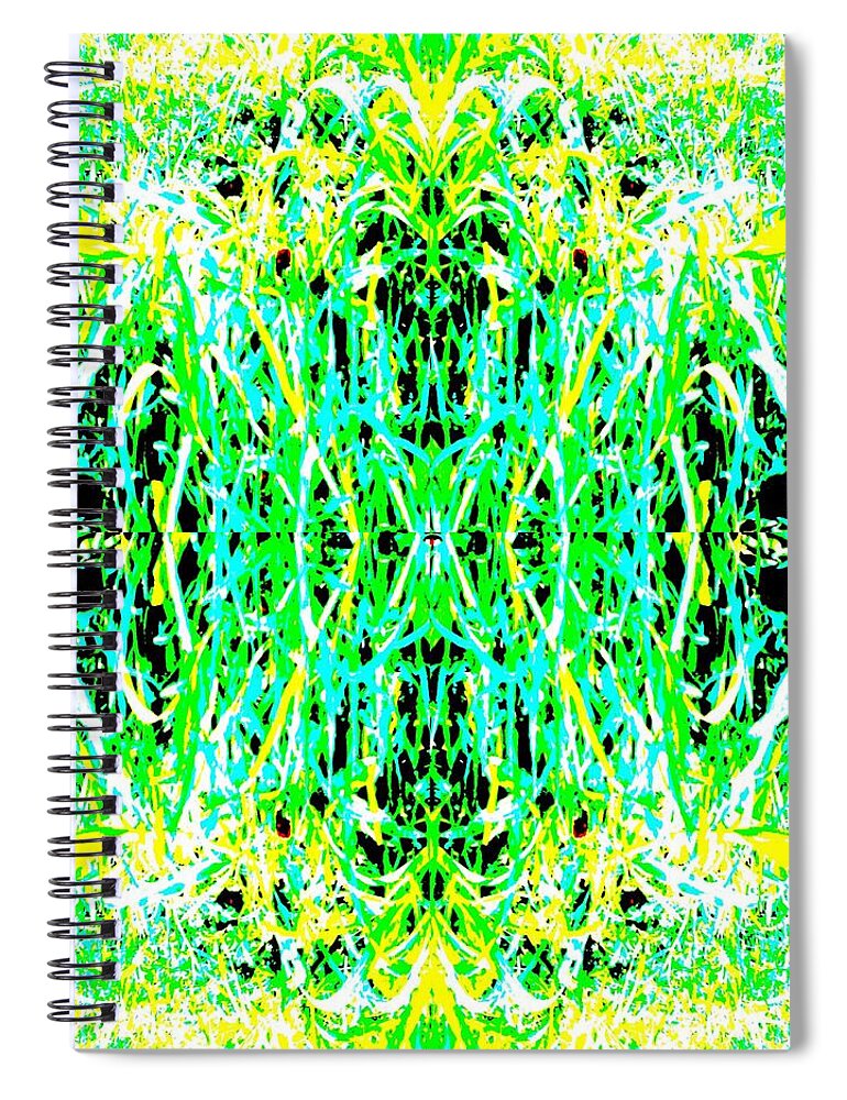 Decor Spiral Notebook featuring the digital art Patch Work Graphic #68 by Scott S Baker