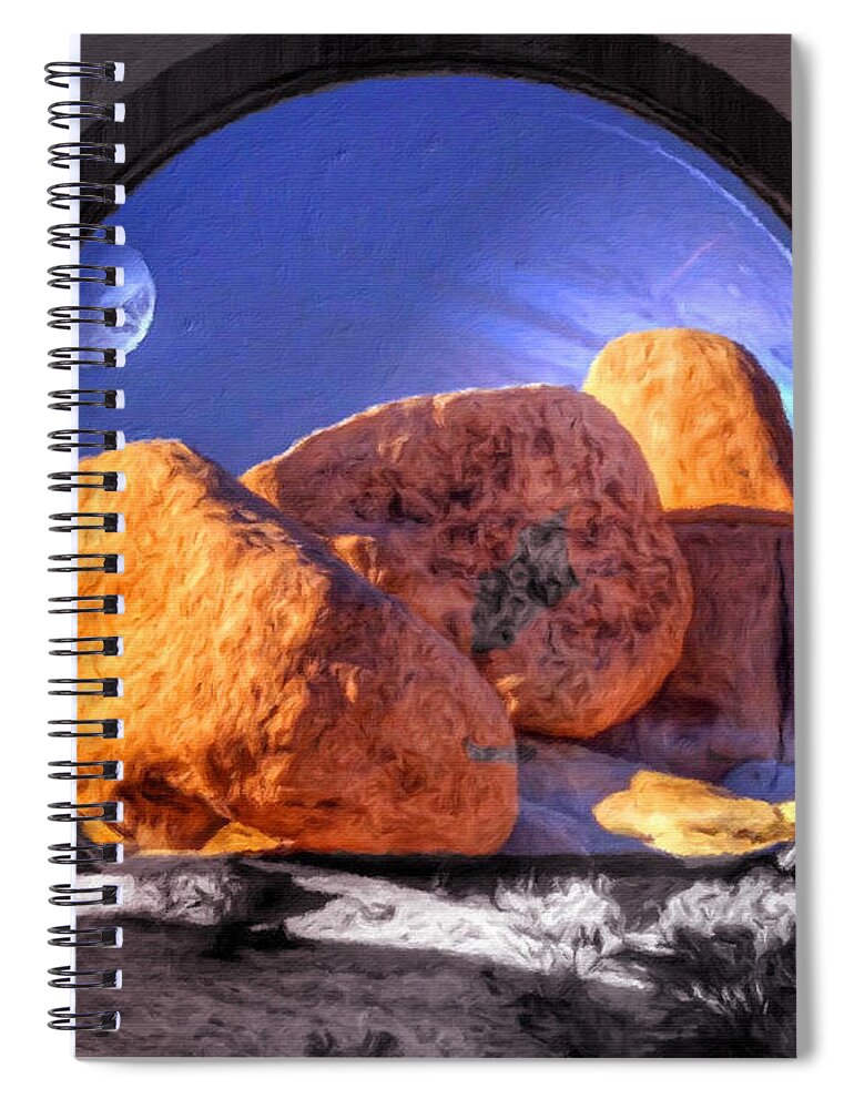 Photography Spiral Notebook featuring the mixed media Path to Colorworld by Snake Jagger