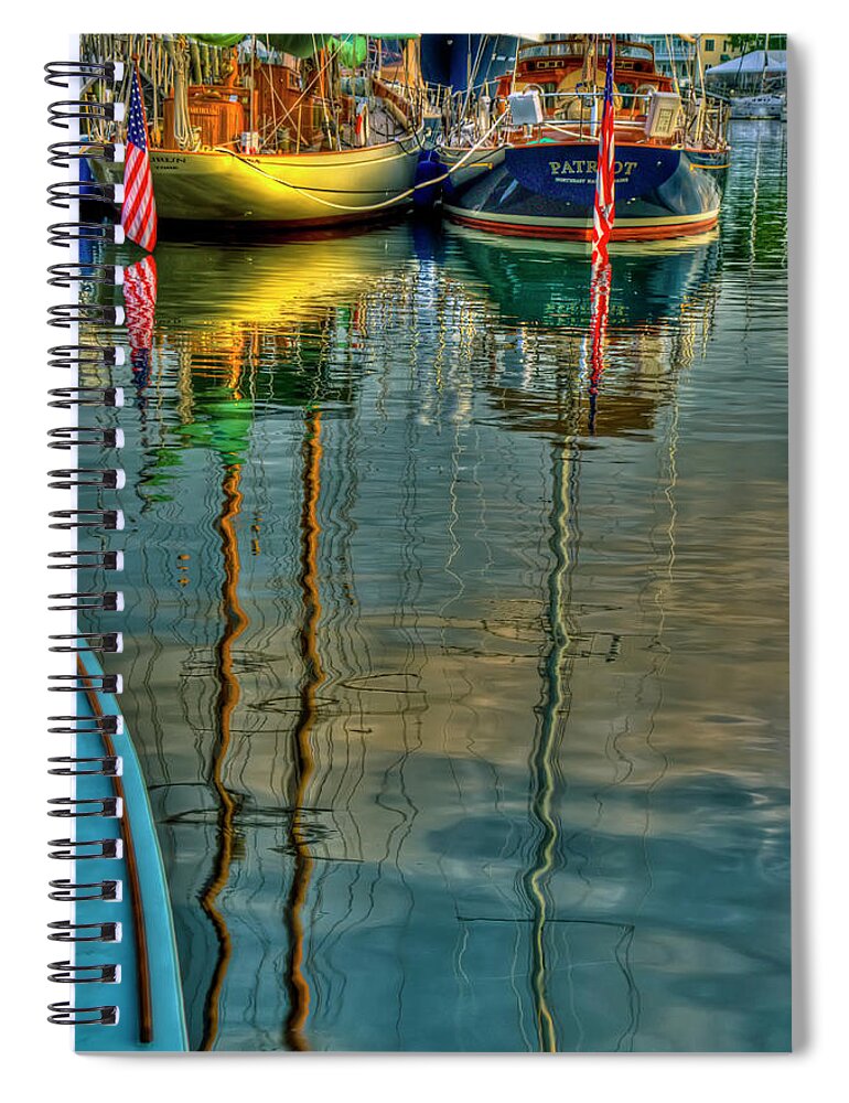 Boats Spiral Notebook featuring the photograph Patroits Pride by Jeff Cooper