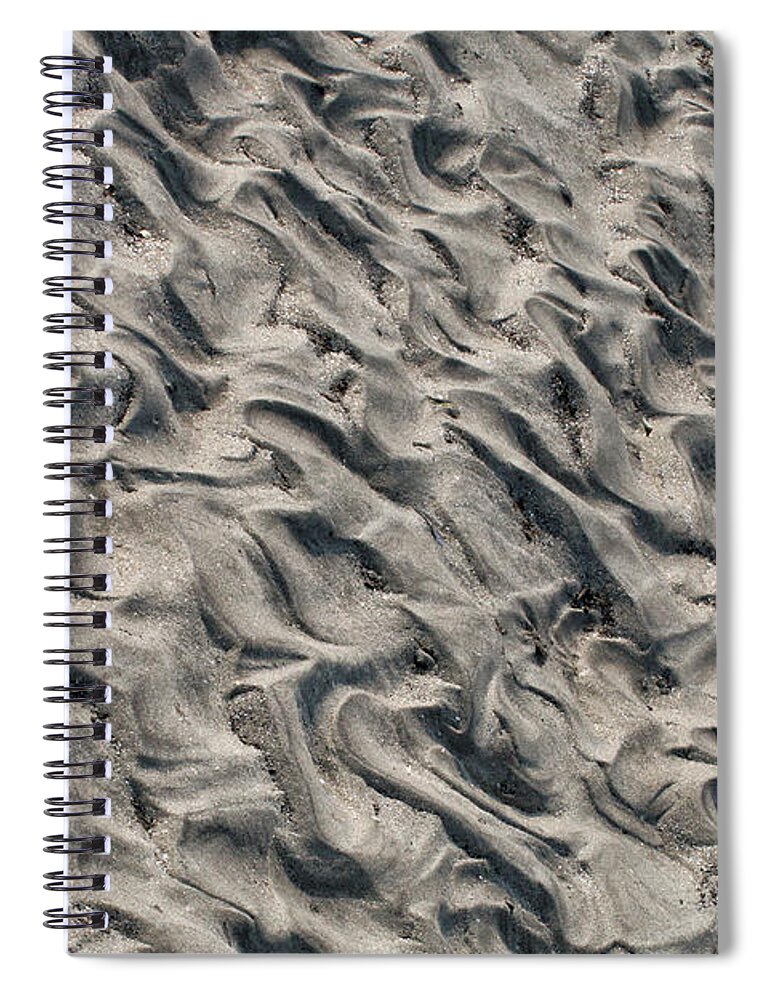 Abstract Spiral Notebook featuring the photograph Patterns in Sand 5 by William Selander
