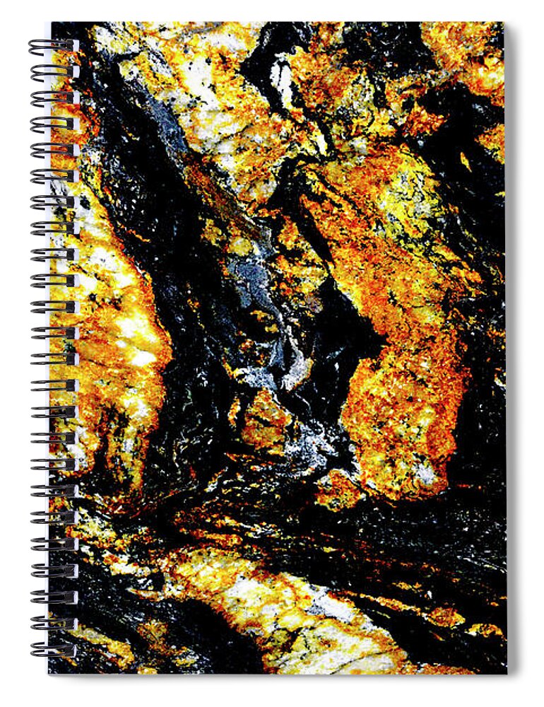 Abstract Spiral Notebook featuring the photograph Patterns in Stone - 185 by Paul W Faust - Impressions of Light