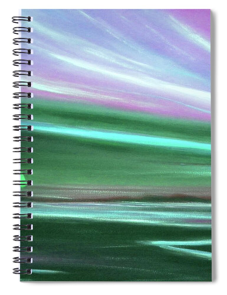 Brown Spiral Notebook featuring the painting Peace Is Colorful 3 by Gina De Gorna