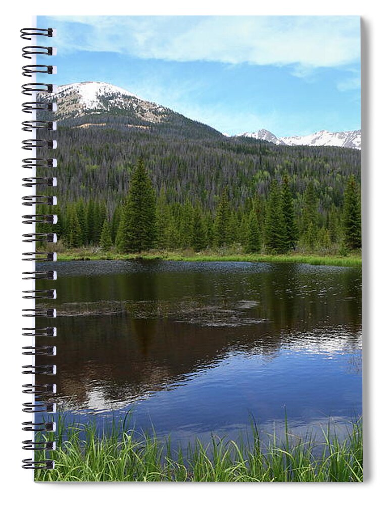  Colorado Spiral Notebook featuring the photograph Peaceful Beaver Ponds View by Christiane Schulze Art And Photography