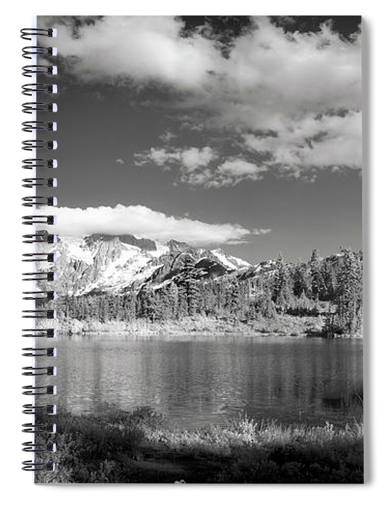Mount Baker Spiral Notebook featuring the photograph Peaceful Lake by Jon Glaser