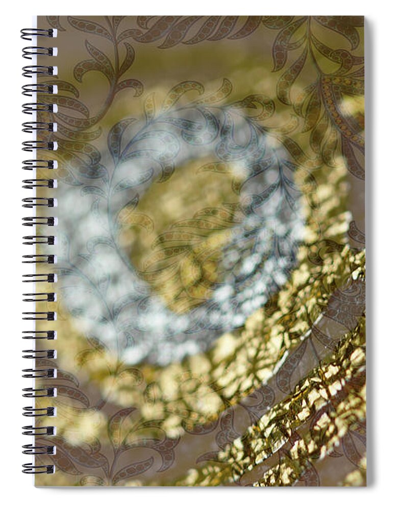 Peacock Feathers Spiral Notebook featuring the digital art Peacock Feathers by Donna L Munro
