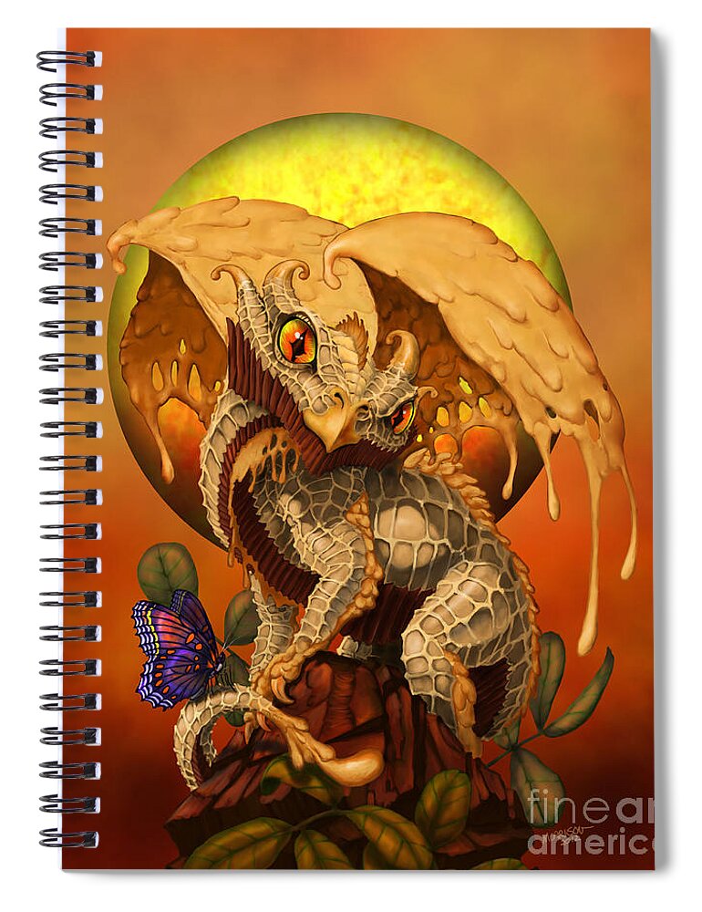 Dragon Spiral Notebook featuring the digital art Peanut Butter Dragon by Stanley Morrison