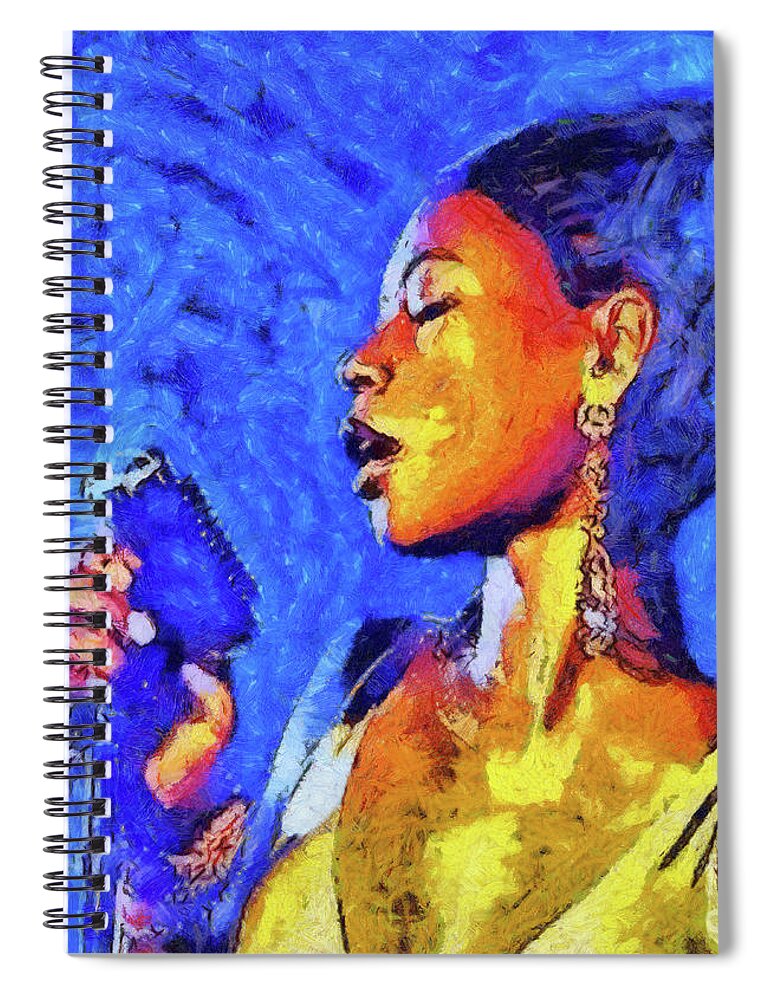 Performance Spiral Notebook featuring the digital art Pearl by Humphrey Isselt