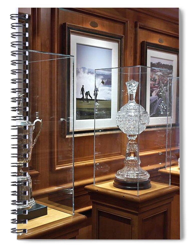 Golf Spiral Notebook featuring the photograph Pebble Beach Trophy Room by Michele Myers