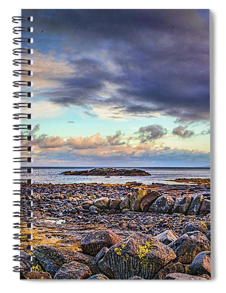 Pebbles Spiral Notebook featuring the photograph Pebbles and sky #h4 by Leif Sohlman