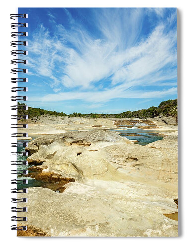 Pedernales Falls Spiral Notebook featuring the photograph Pedernales Falls Texas by Raul Rodriguez