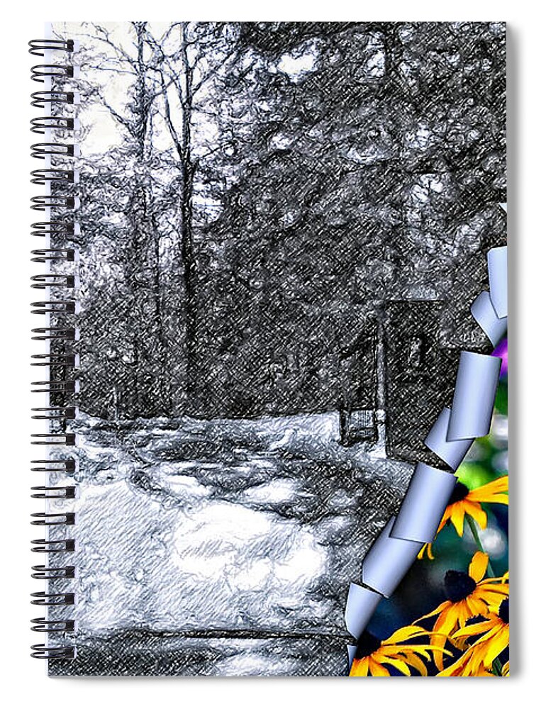 Winter Spiral Notebook featuring the photograph Peeling Winter Away by Steve Harrington