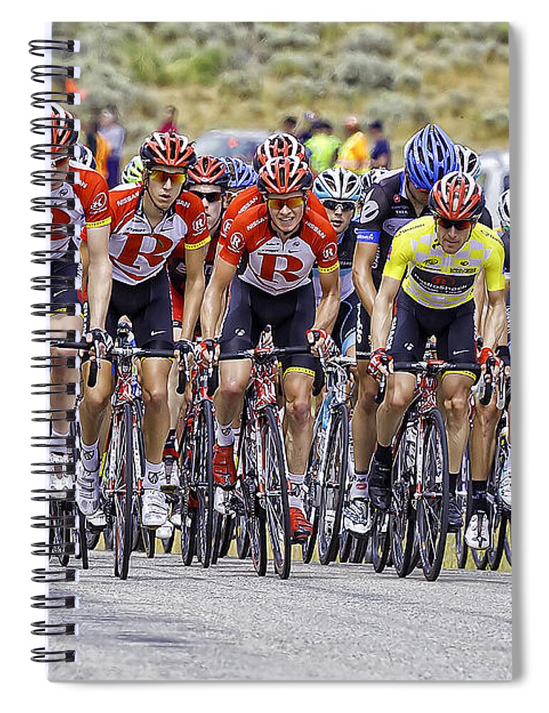 Pro Spiral Notebook featuring the photograph Peloton USA Pro Cycling Challenge by Fred J Lord