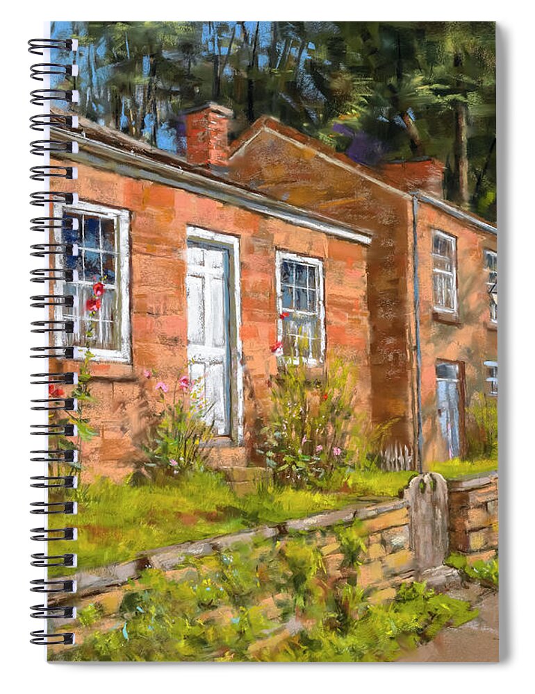 Mark Mille Spiral Notebook featuring the painting Pendarvis House by Mark Mille