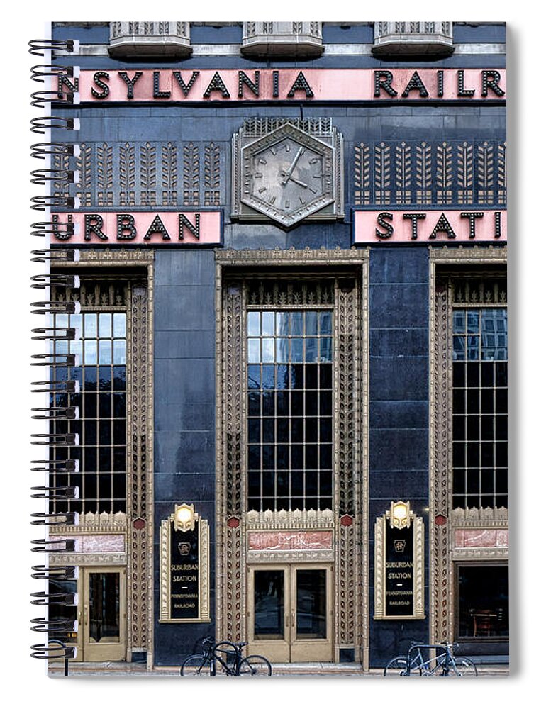 Pennsylvania Spiral Notebook featuring the photograph Pennsylvania Railroad Suburban Station by Olivier Le Queinec
