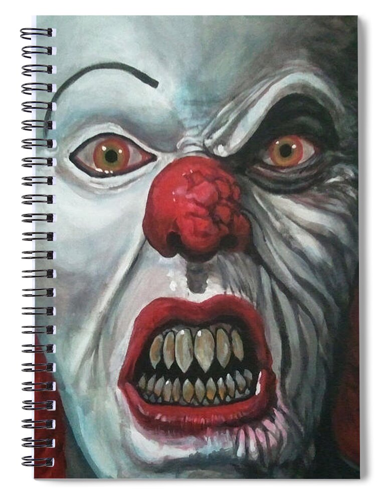 Pennywise Spiral Notebook featuring the painting Pennywise by Tom Carlton
