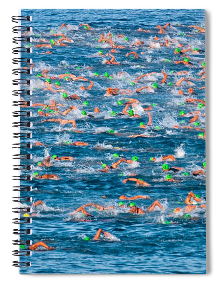 Photography Spiral Notebook featuring the photograph People Competing In The Ford Ironman by Panoramic Images