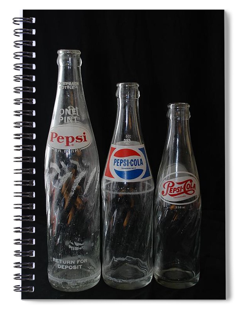 Pepsi Cola Spiral Notebook featuring the photograph Pepsi Cola Bottles by Rob Hans