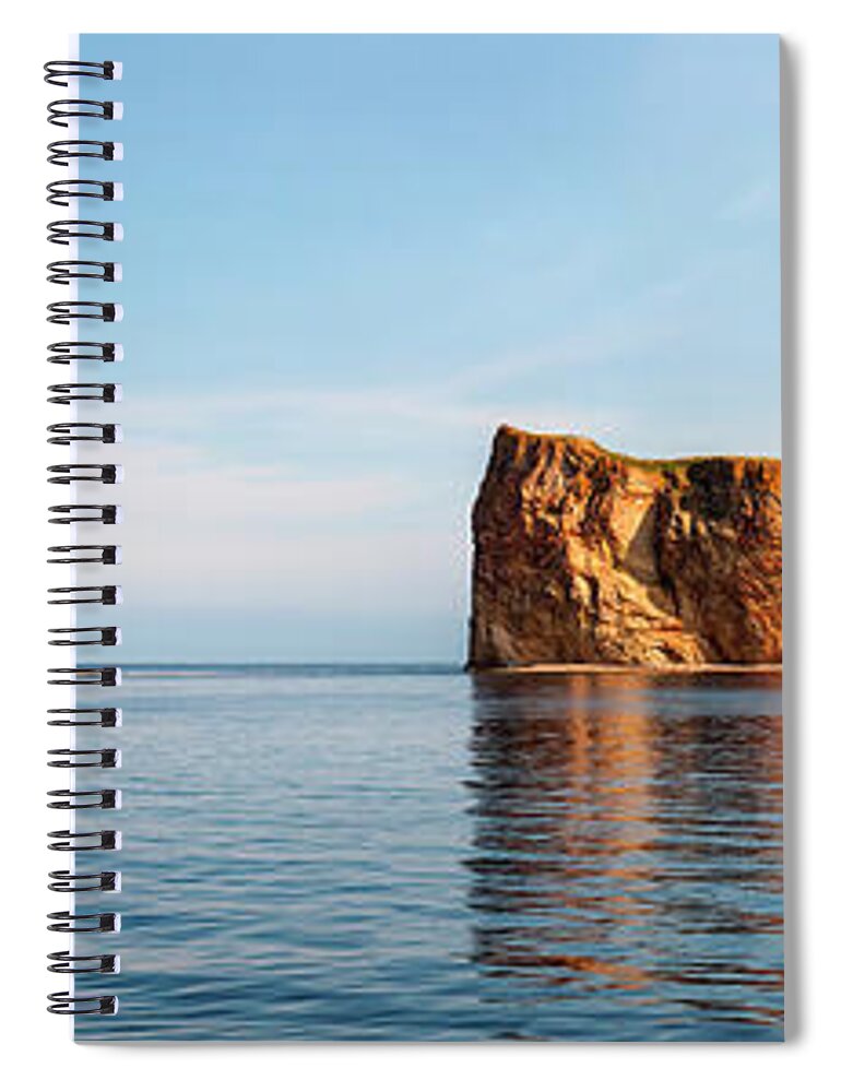Perce Rock Spiral Notebook featuring the photograph Perce Rock at Gaspe Peninsula by Elena Elisseeva