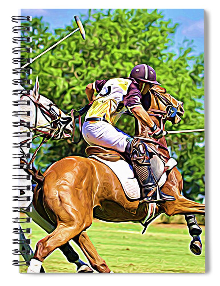 Alicegipsonphotographs Spiral Notebook featuring the photograph Perfect Polo Advance by Alice Gipson