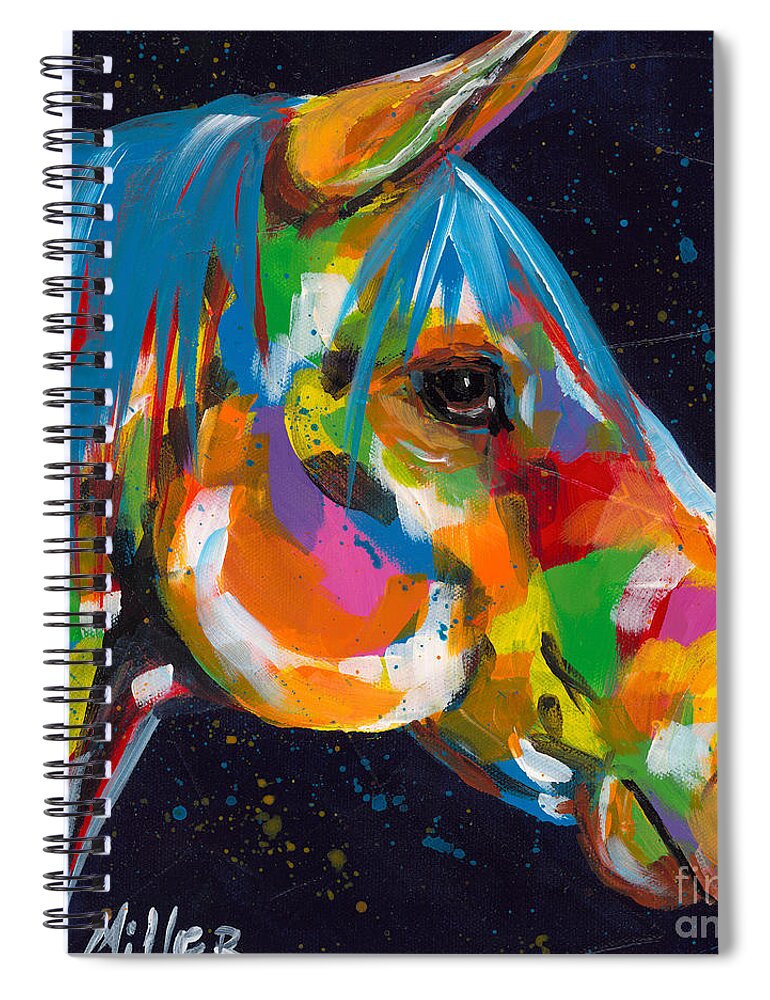 Colorado Artist Tracy Miller Spiral Notebook featuring the painting Peruvian Profile by Tracy Miller