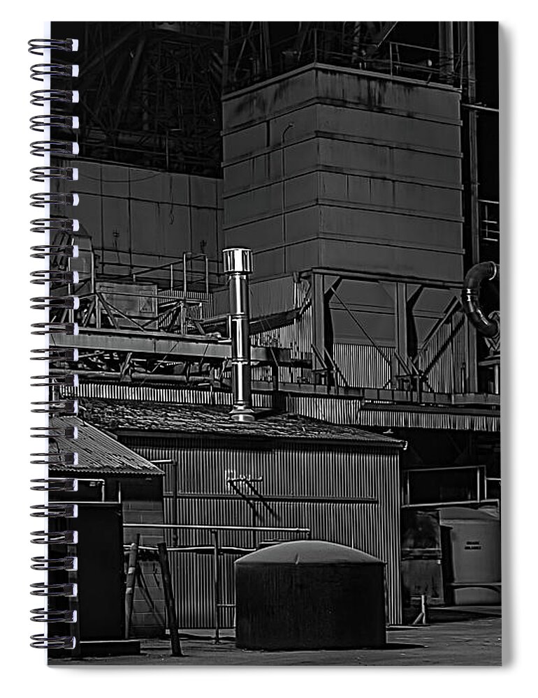 Petaluma Spiral Notebook featuring the photograph Petaluma Mill Black and White by Bill Gallagher