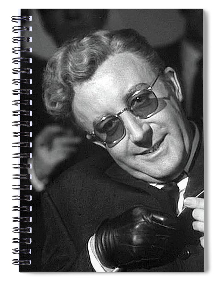 Peter Sellers As Dr. Strangelove Number One Color Added 2016 Spiral Notebook featuring the photograph Peter Sellers as Dr. Strangelove number one color added 2016 by David Lee Guss