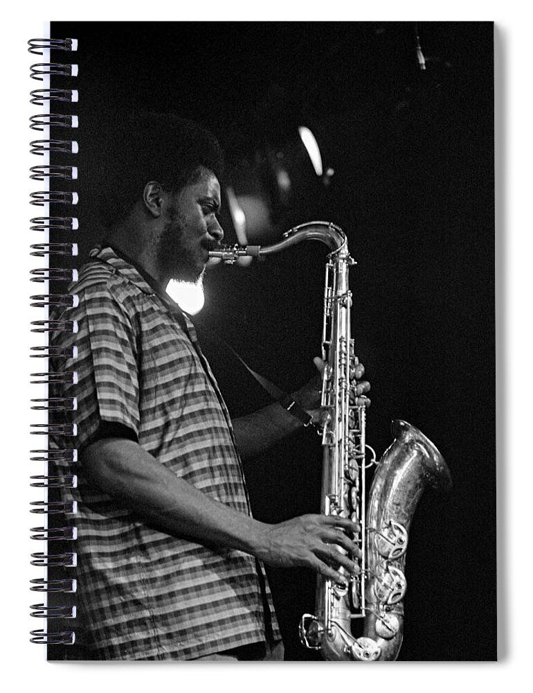 Pharoah Sanders Spiral Notebook featuring the photograph Pharoah Sanders 2 by Lee Santa