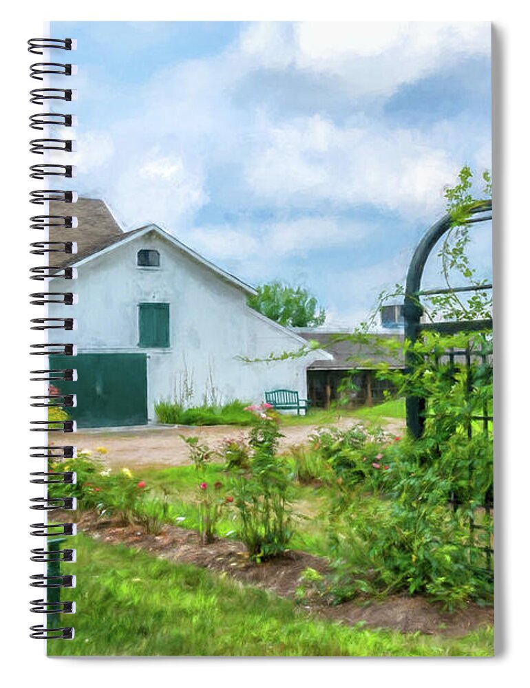Phelps's Museum Spiral Notebook featuring the photograph Phelp's Museum Garden by Lorraine Cosgrove