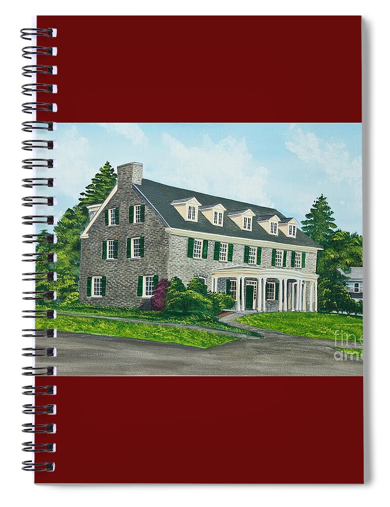Colgate University Spiral Notebook featuring the painting Phi Gamma Delta by Charlotte Blanchard