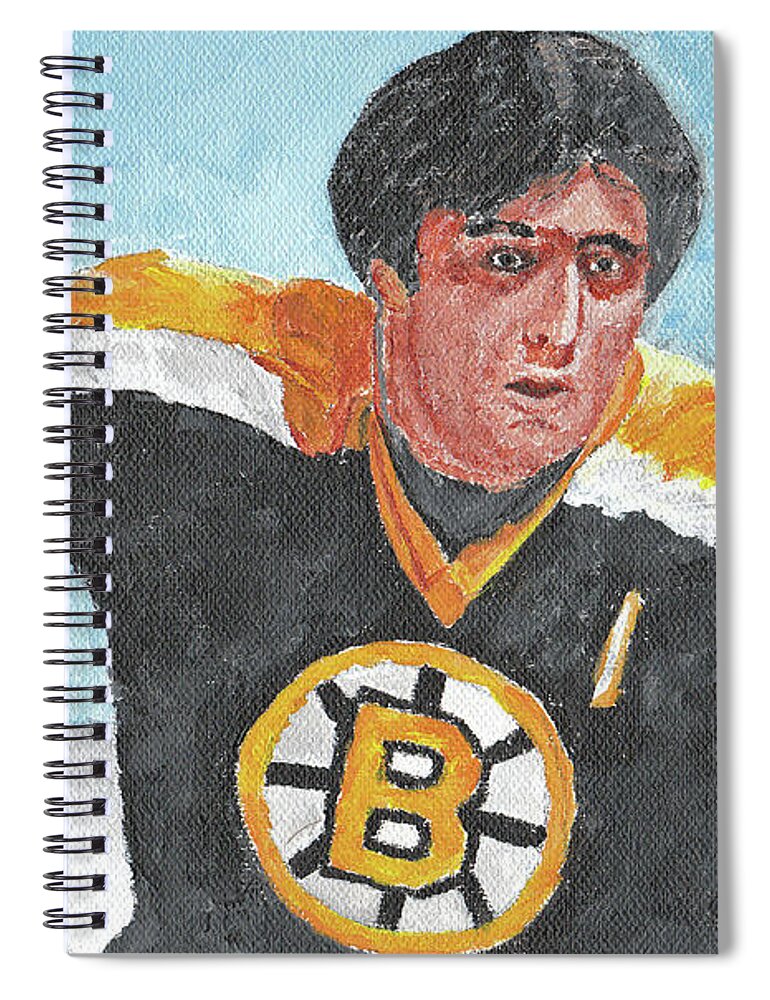 Phil Spiral Notebook featuring the painting Phil Esposito by William Bowers
