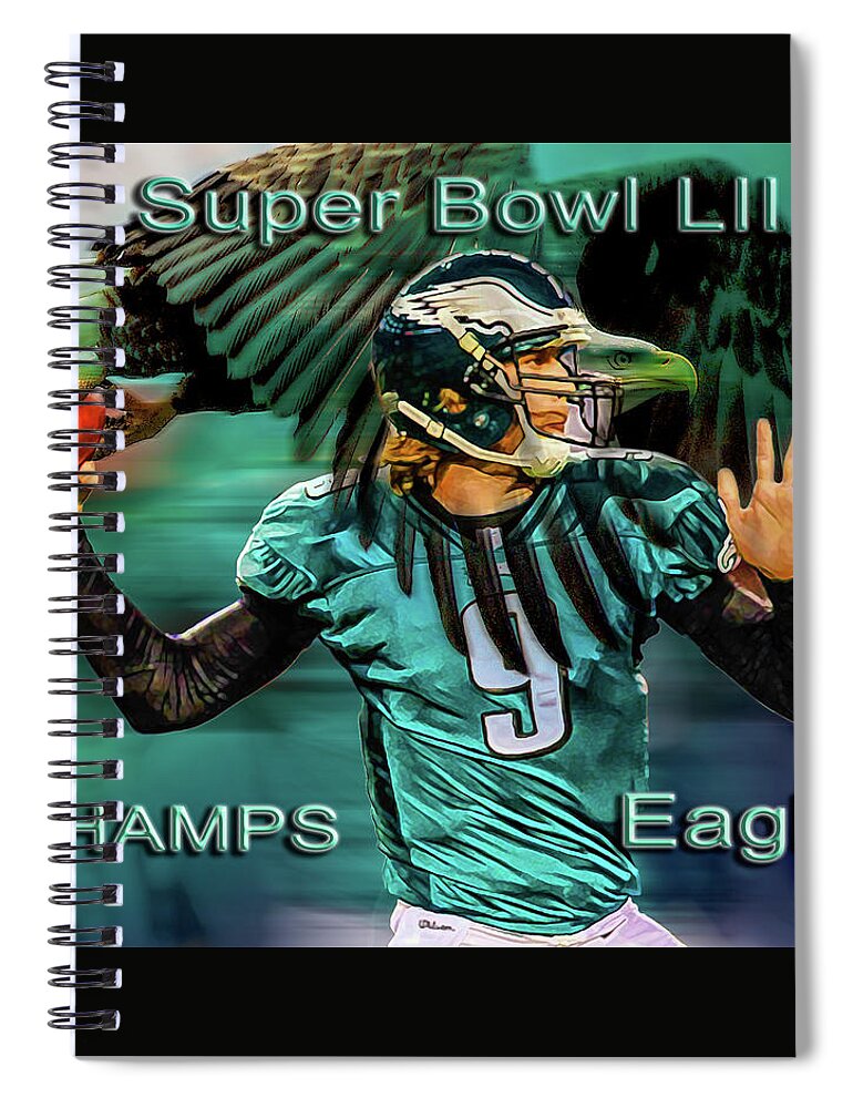 Eagles Spiral Notebook featuring the photograph Philadelphia Eagles - Super Bowl Champs by Glenn Feron