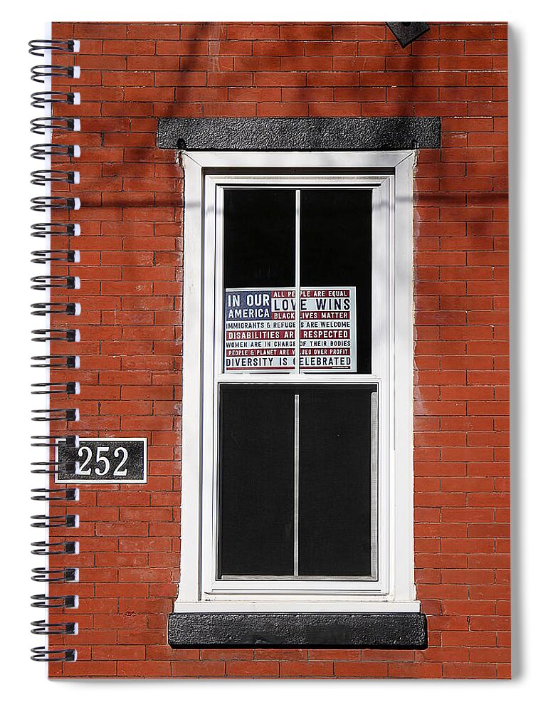 Richard Reeve Spiral Notebook featuring the photograph Philadelphia - Love Wins by Richard Reeve