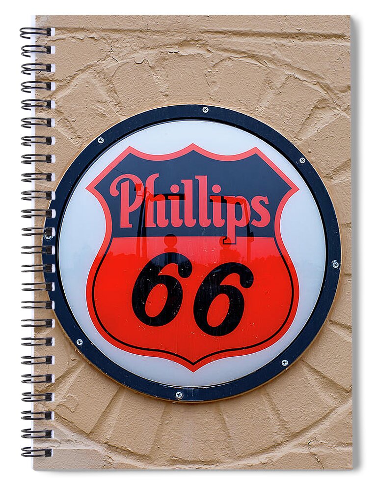 Phillips 66 Spiral Notebook featuring the photograph Phillips 66 by Adam Reinhart