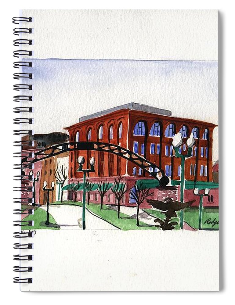 Plein Air Spiral Notebook featuring the painting Phillips to the Falls by Rodger Ellingson