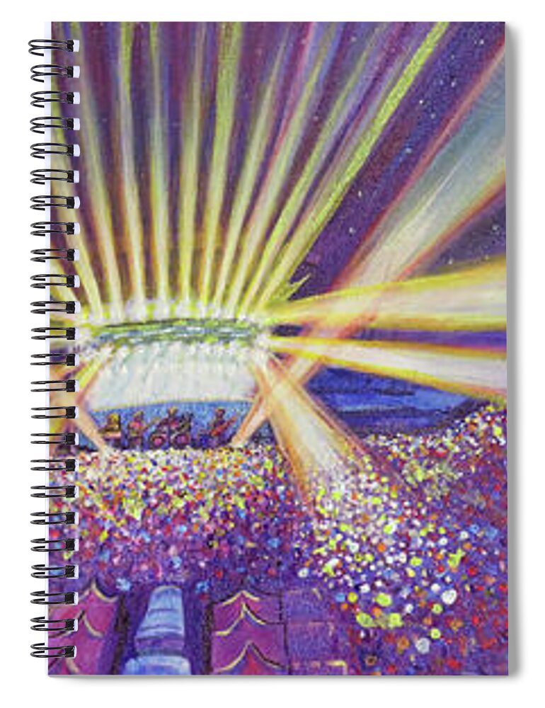 Phish Spiral Notebook featuring the painting Phish at Dicks 2016 by David Sockrider