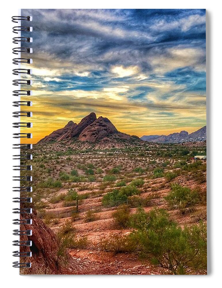 Arizona Spiral Notebook featuring the photograph Phoenix Sunset by Joseph Caban