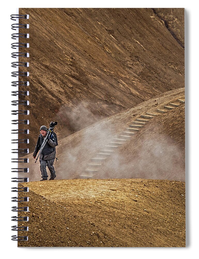 Iceland Spiral Notebook featuring the photograph Photographers searching for composition V by Izet Kapetanovic