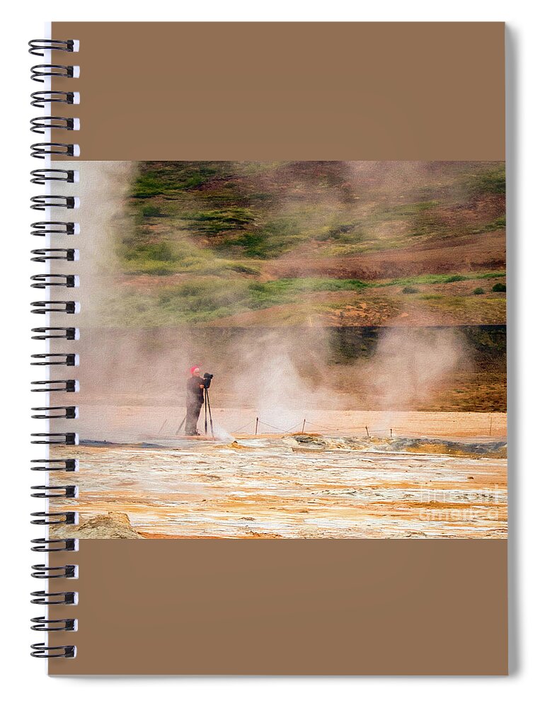 Iceland Spiral Notebook featuring the photograph Photographers searching for composition VI by Izet Kapetanovic