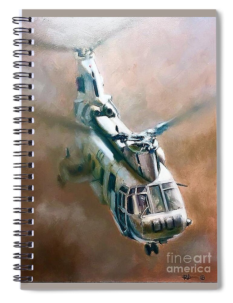 Ch-46 Spiral Notebook featuring the painting Phrog by Stephen Roberson