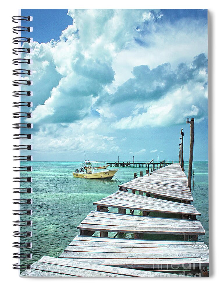 Piano Spiral Notebook featuring the photograph Piano Key Pier by Becqi Sherman