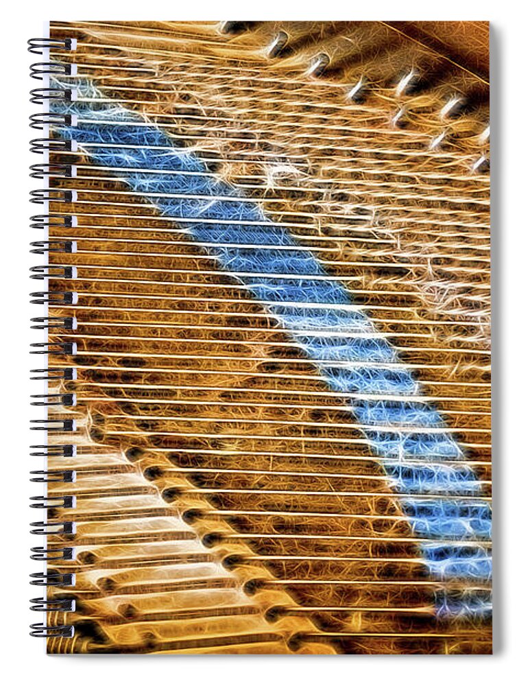 Piano Spiral Notebook featuring the photograph Piano Strings by Sharon McConnell