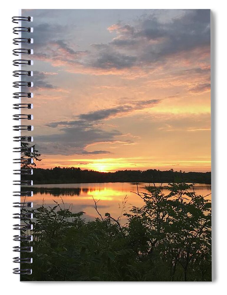 Pickering Pond Spiral Notebook featuring the photograph Pickering Pond Sunset by Hershey Art Images