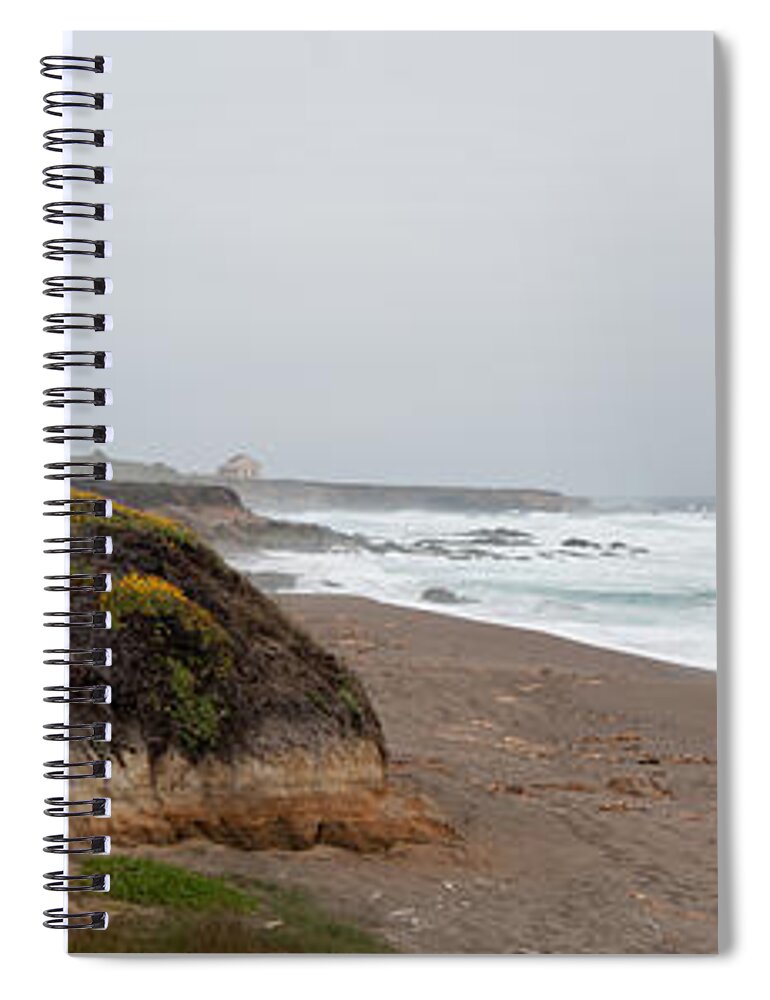 Beach Spiral Notebook featuring the photograph Piedras Blancas Lighthouse by Andreas Freund